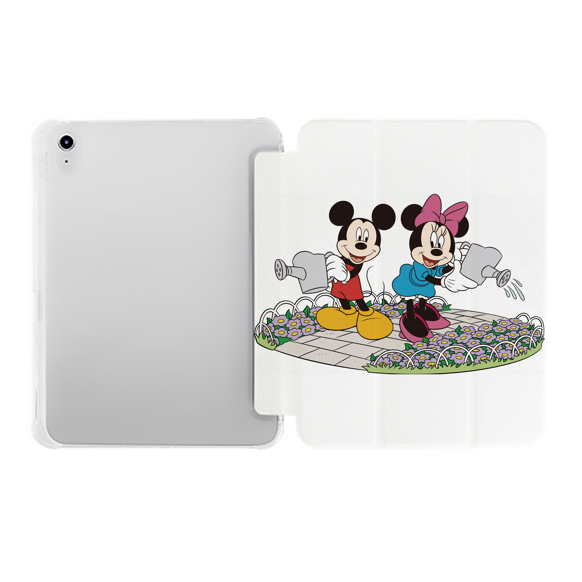 （画像用） ミッキーマウス Mickey Mouse IPad ケース ペン収納付き 三つ折りスタンド PUレザー×シリコン 対応機種9.5/10.5/10.9インチ